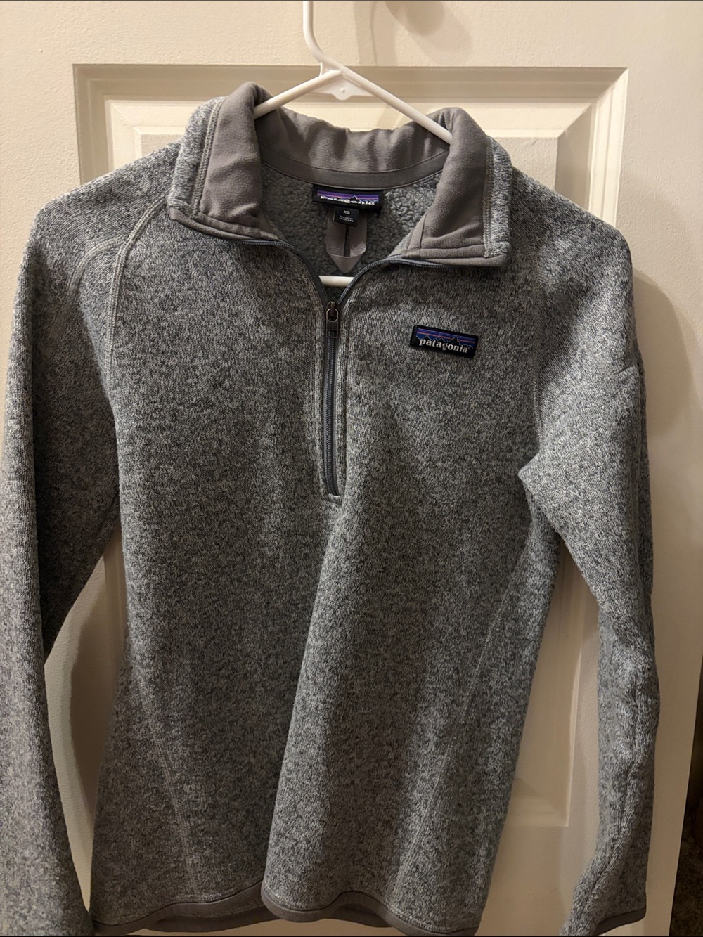 Gray Patagonia quarter zip